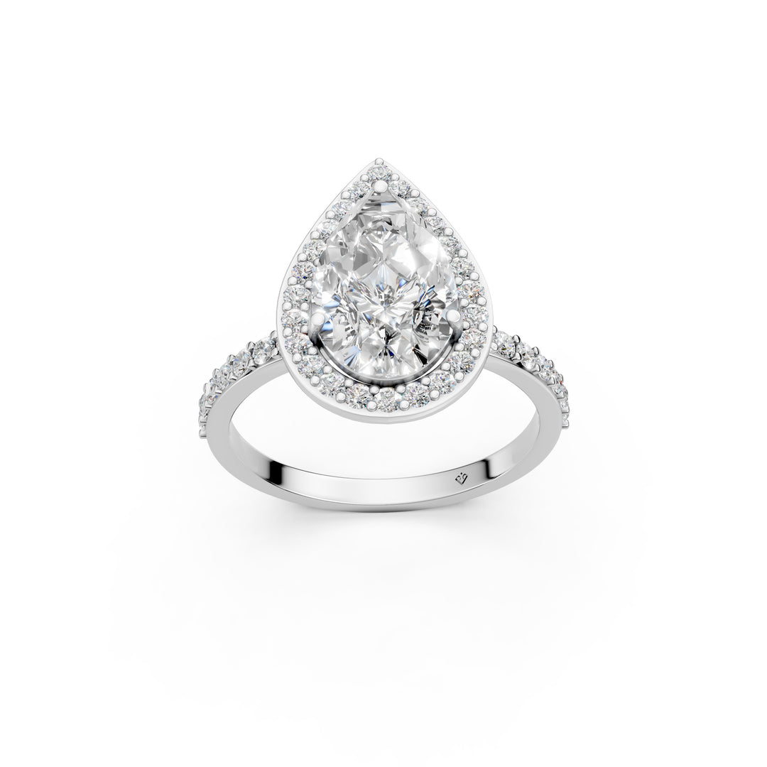 Piana Pear Solitaire Diamond Womens Ring