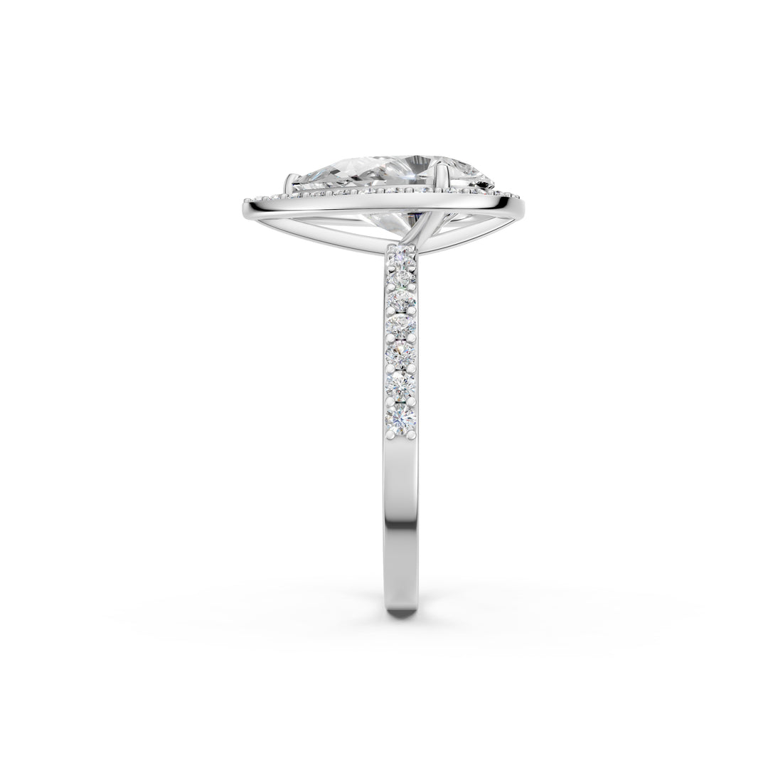 Piana Pear Solitaire Diamond Womens Ring