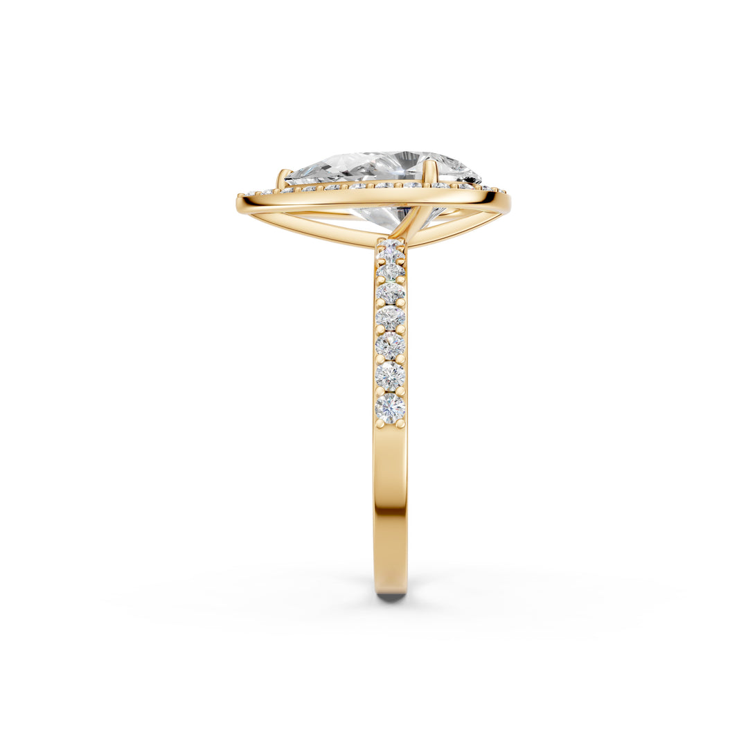 Piana Pear Solitaire Diamond Womens Ring