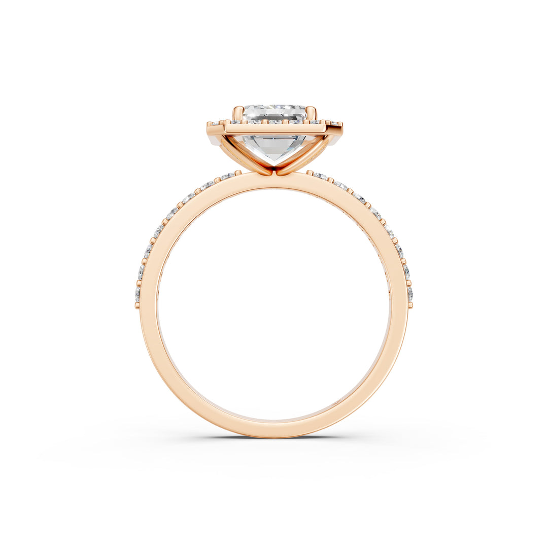 Peira Emerald Solitaire Diamond Womens Ring