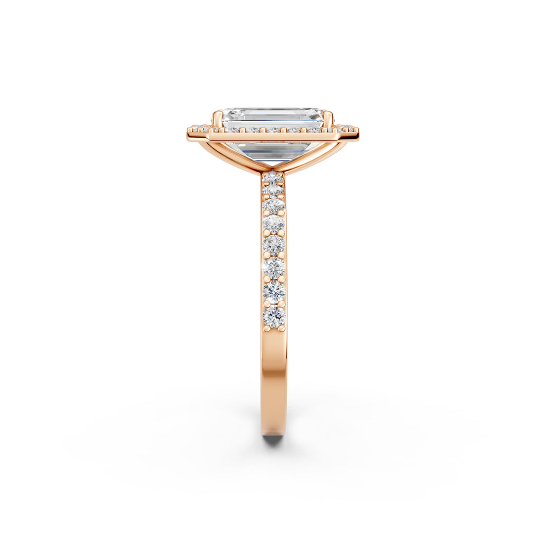 Peira Emerald Solitaire Diamond Womens Ring