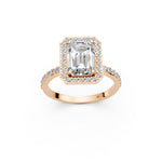 Load image into Gallery viewer, Peira Emerald Solitaire Diamond Womens Ring
