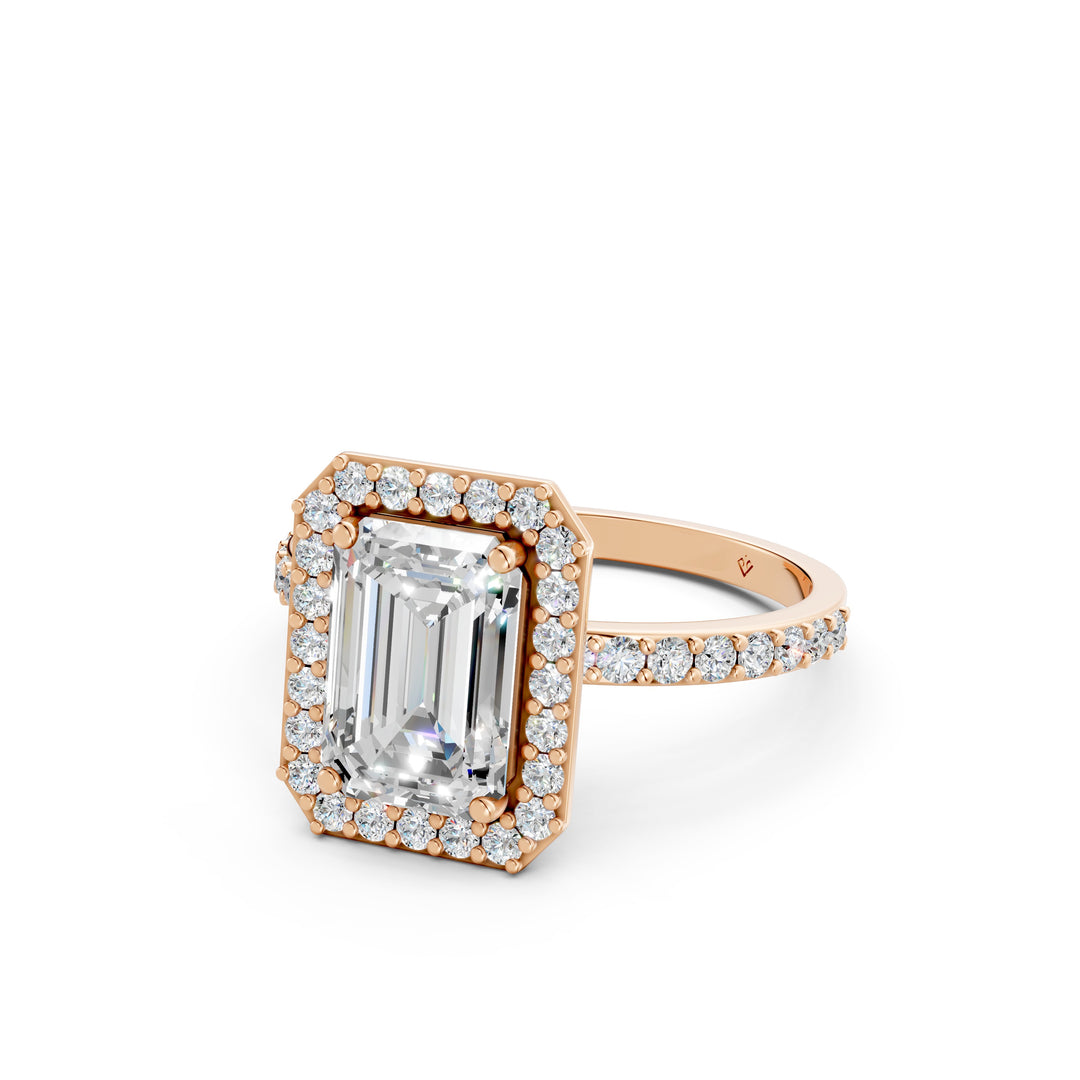 Peira Emerald Solitaire Diamond Womens Ring