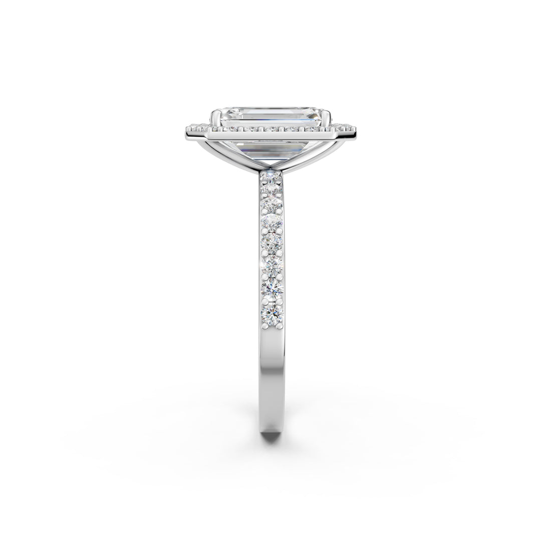 Peira Emerald Solitaire Diamond Womens Ring