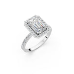 Load image into Gallery viewer, Peira Emerald Solitaire Diamond Womens Ring
