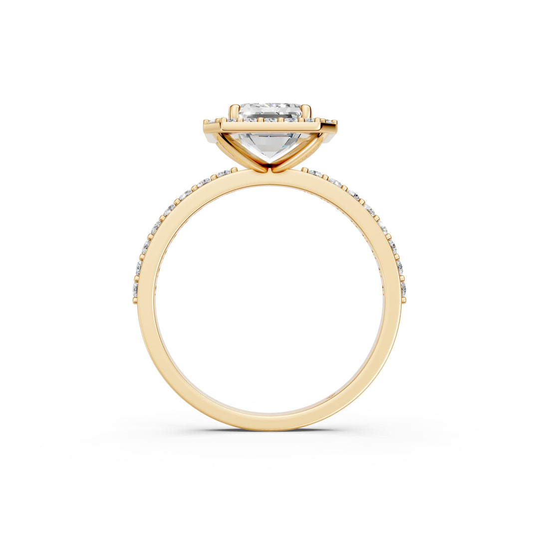 Peira Emerald Solitaire Diamond Womens Ring