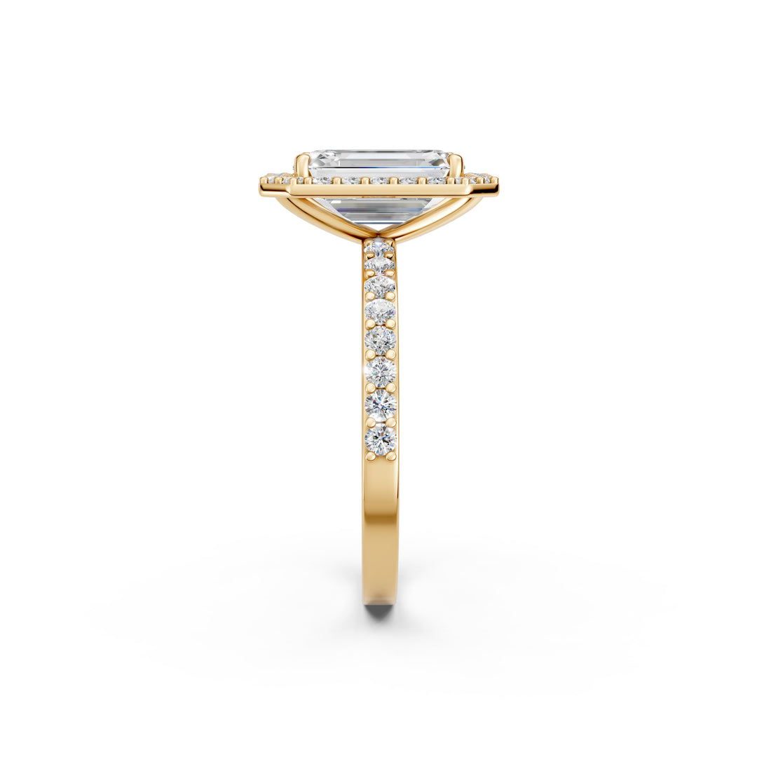 Peira Emerald Solitaire Diamond Womens Ring