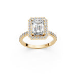 Load image into Gallery viewer, Peira Emerald Solitaire Diamond Womens Ring
