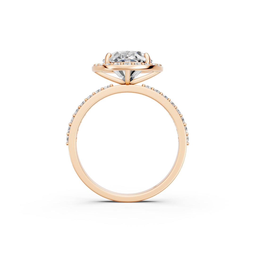 Pavya Oval Solitaire Diamond Womens Ring