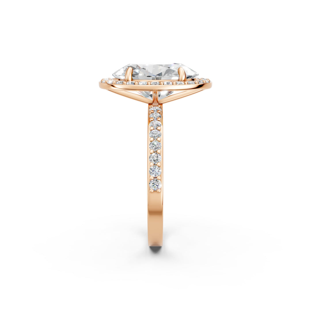 Pavya Oval Solitaire Diamond Womens Ring