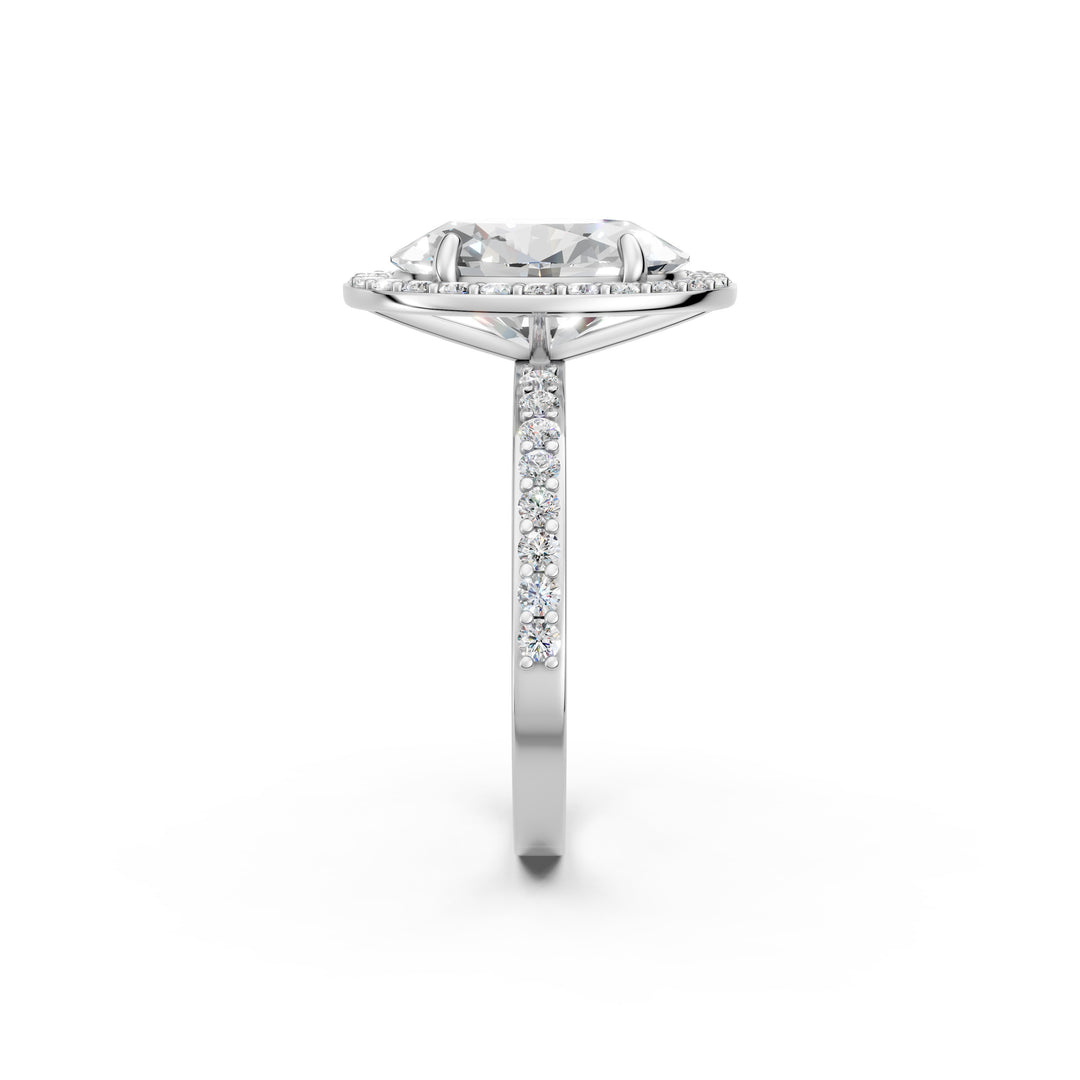 Pavya Oval Solitaire Diamond Womens Ring
