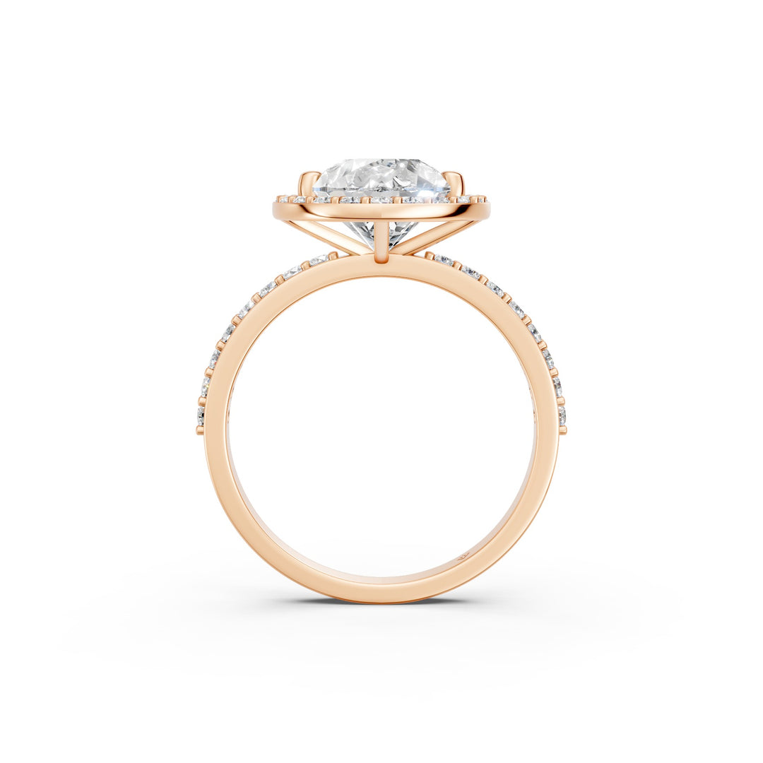 Parza Pear Solitaire Diamond Womens Ring