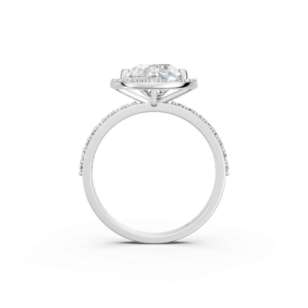 Parza Pear Solitaire Diamond Womens Ring