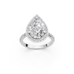 Load image into Gallery viewer, Parza Pear Solitaire Diamond Womens Ring
