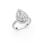 Load image into Gallery viewer, Parza Pear Solitaire Diamond Womens Ring
