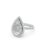 Load image into Gallery viewer, Parza Pear Solitaire Diamond Womens Ring
