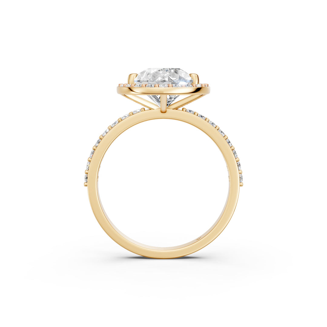 Parza Pear Solitaire Diamond Womens Ring