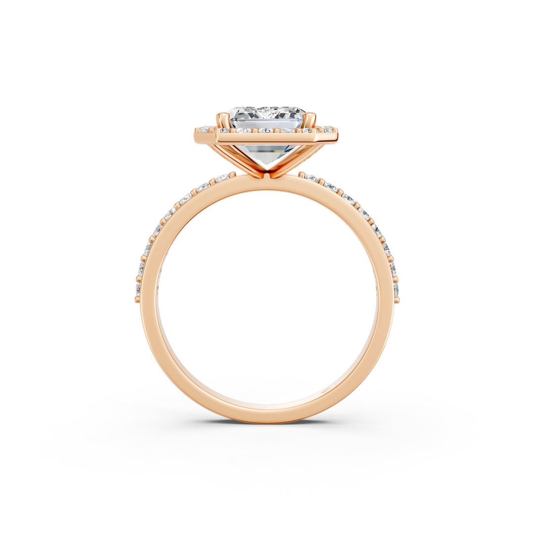 Pamya Emerald Solitaire Diamond Womens Ring