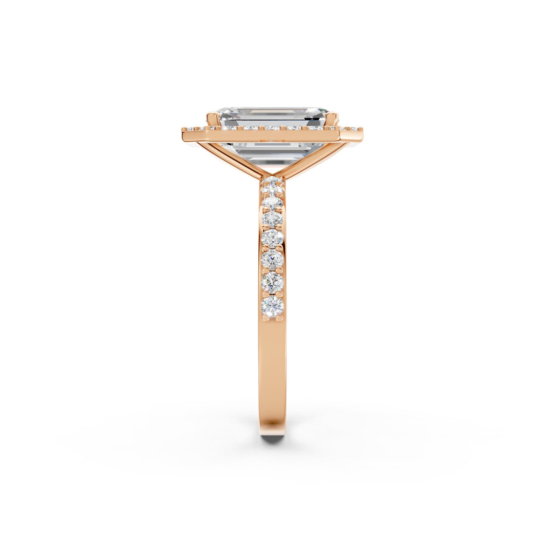 Pamya Emerald Solitaire Diamond Womens Ring