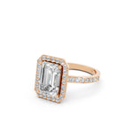 Load image into Gallery viewer, Pamya Emerald Solitaire Diamond Womens Ring
