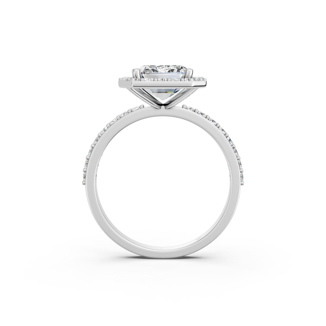 Pamya Emerald Solitaire Diamond Womens Ring
