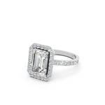 Load image into Gallery viewer, Pamya Emerald Solitaire Diamond Womens Ring
