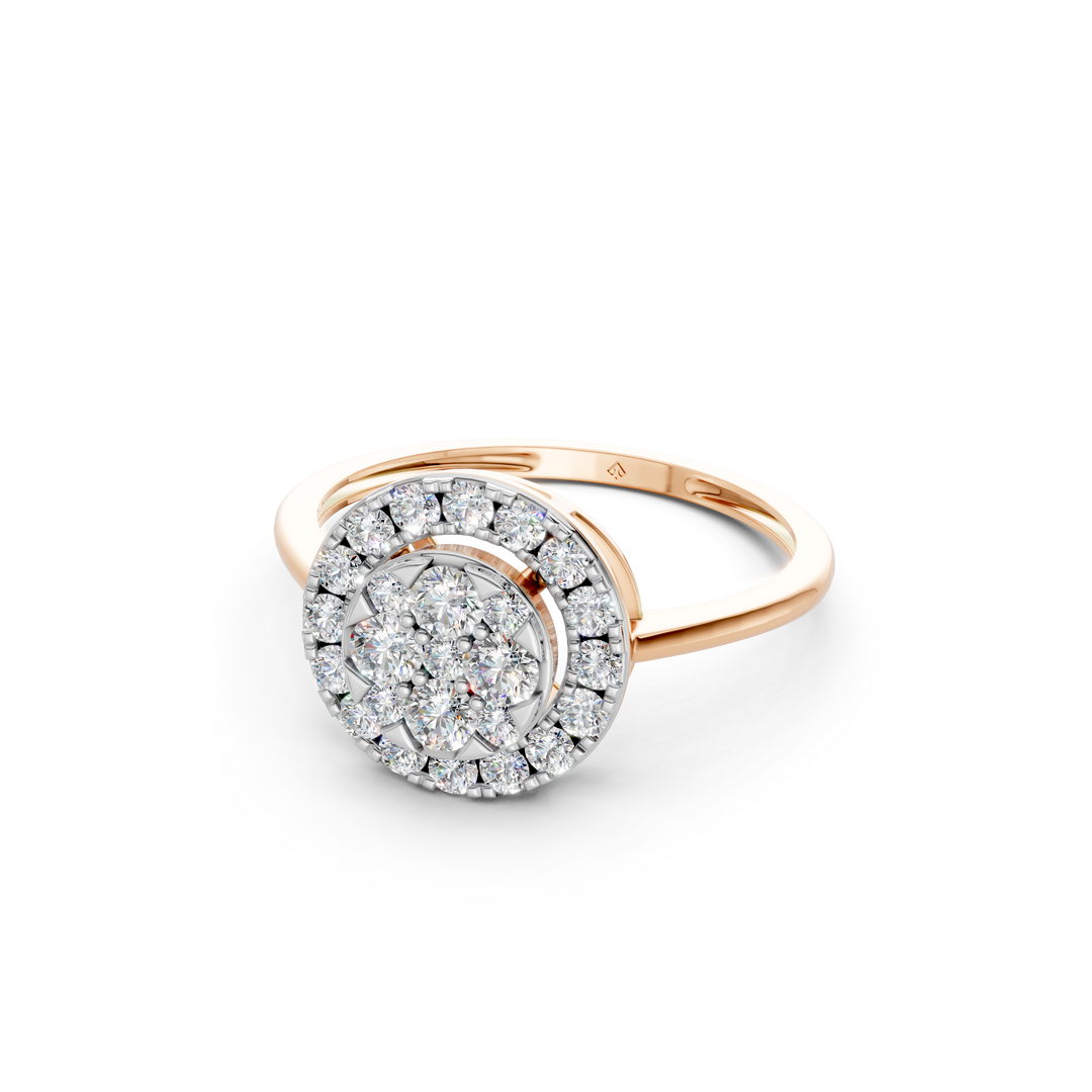 Era Round Diamond Cluster Ladies Ring