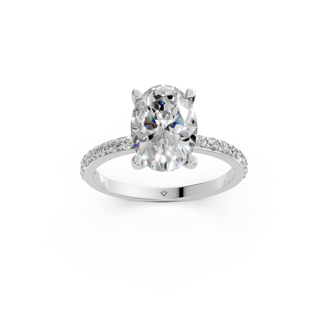 Eaira Oval Solitaire Diamond Womens Ring