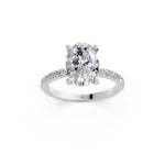 Load image into Gallery viewer, Eaira Oval Solitaire Diamond Womens Ring
