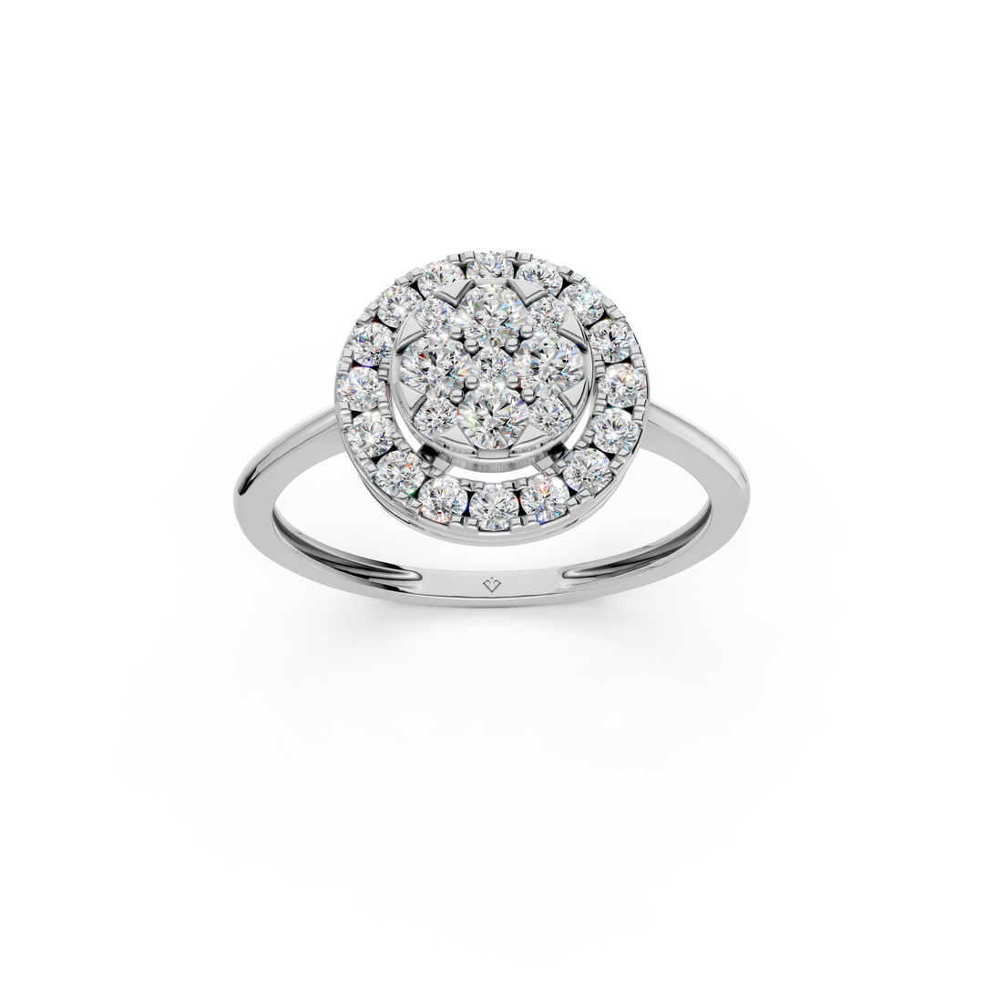 Era Round Diamond Cluster Ladies Ring