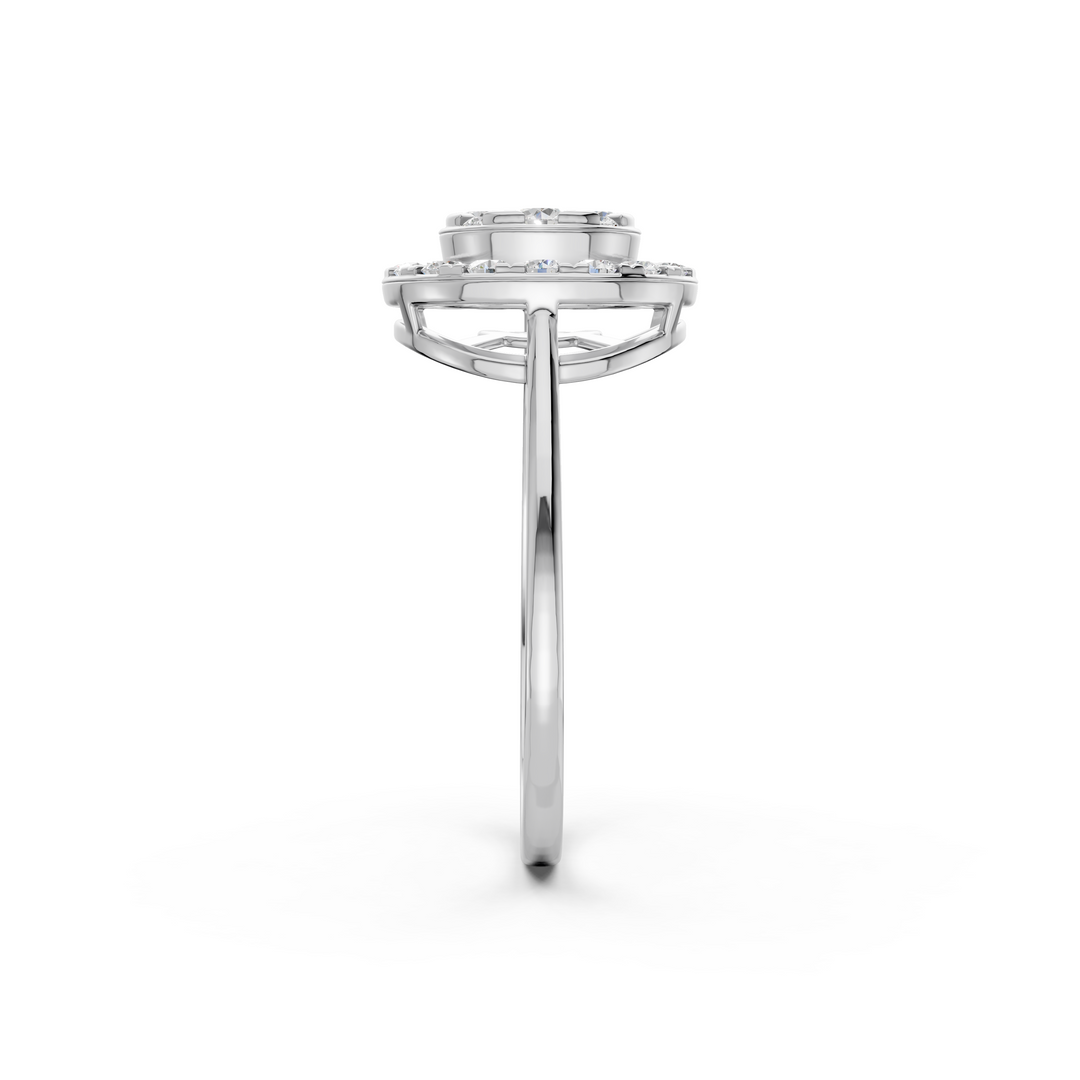 Era Round Diamond Cluster Ladies Ring