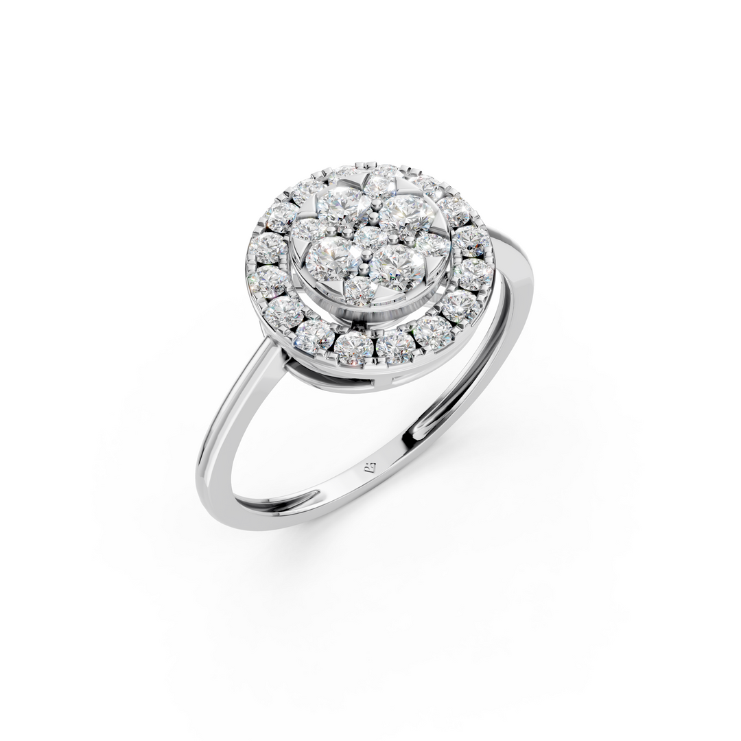 Era Round Diamond Cluster Ladies Ring
