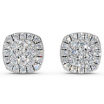 Load image into Gallery viewer, Sia Round Diamond Cluster Stud Ladies Earring
