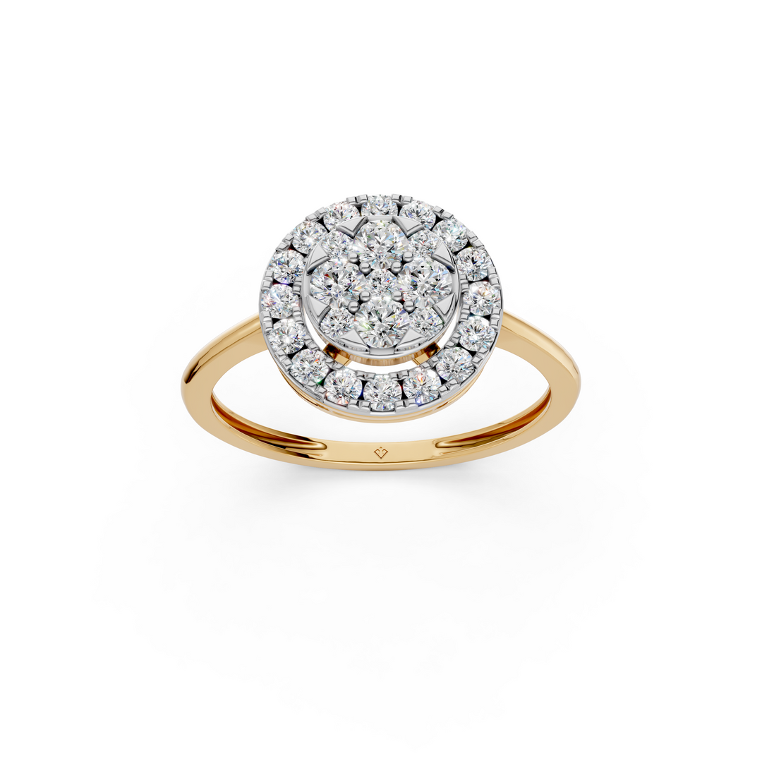 Era Round Diamond Cluster Ladies Ring