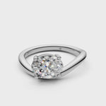 Load and play video in Gallery viewer, Aelina Oval Solitaire Diamond Womens Ring
