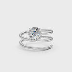 Load and play video in Gallery viewer, Atira Round Solitaire Diamond spiral Womens Ring
