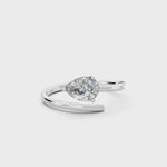 Load and play video in Gallery viewer, Avani Pear Solitaire Diamond Gap Womens Ring
