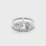 Load and play video in Gallery viewer, Baira Pear Solitaire Diamond 2 Womens Ring
