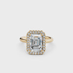 Load and play video in Gallery viewer, Yeira Emerald Solitaire Diamond Womens Ring
