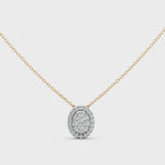 Load and play video in Gallery viewer, Ember Round Diamond Cluster Slider Ladies Pendant

