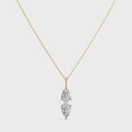 Load and play video in Gallery viewer, Siyana Fancy shape Two Diamond Necklace
