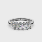 Load and play video in Gallery viewer, Abigail Marquise Diamond 5 Stone Ladies Ring
