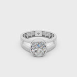 Load and play video in Gallery viewer, Aroha Round Solitaire Diamond Men Ring
