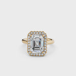 Load and play video in Gallery viewer, Yavya Emerald Solitaire Diamond Womens Ring
