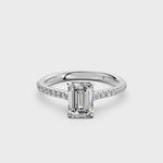 Load and play video in Gallery viewer, Advika Emerald Solitaire Diamond Womens Ring

