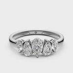 Load and play video in Gallery viewer, Tivra Pear Diamond 5 Stone Ladies Ring
