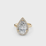 Load and play video in Gallery viewer, Xaira Pear Solitaire Diamond Womens Ring
