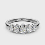Load and play video in Gallery viewer, Eve Oval Diamond 5 Stone Ladies Ring
