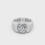 Load and play video in Gallery viewer, Aariel Round Solitaire Diamond Men Ring
