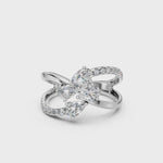 Load and play video in Gallery viewer, Aqira Pear Solitaire Diamond Womens Ring

